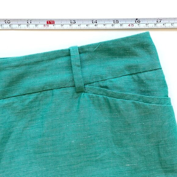 Talbots Shorts Linen Blend Size 8 Green 10.5” Inseam Bermuda Resort - Picture 9 of 10